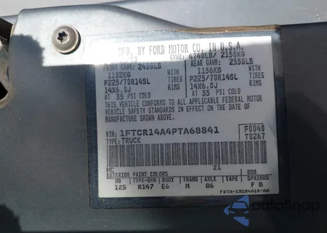 1993 Ford Ranger Super Cab from USA, damaged, VIN 1FTCR14A4PTA68841